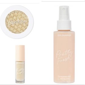 Colourpop concealer-eyeshadow-setting spray bundle